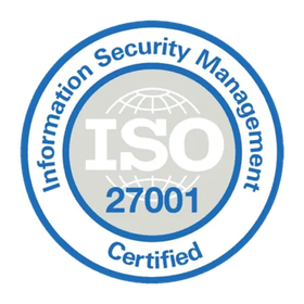 ISO 27001 certified badge
