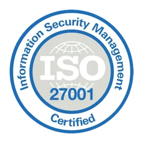 ISO 27001 certified badge
